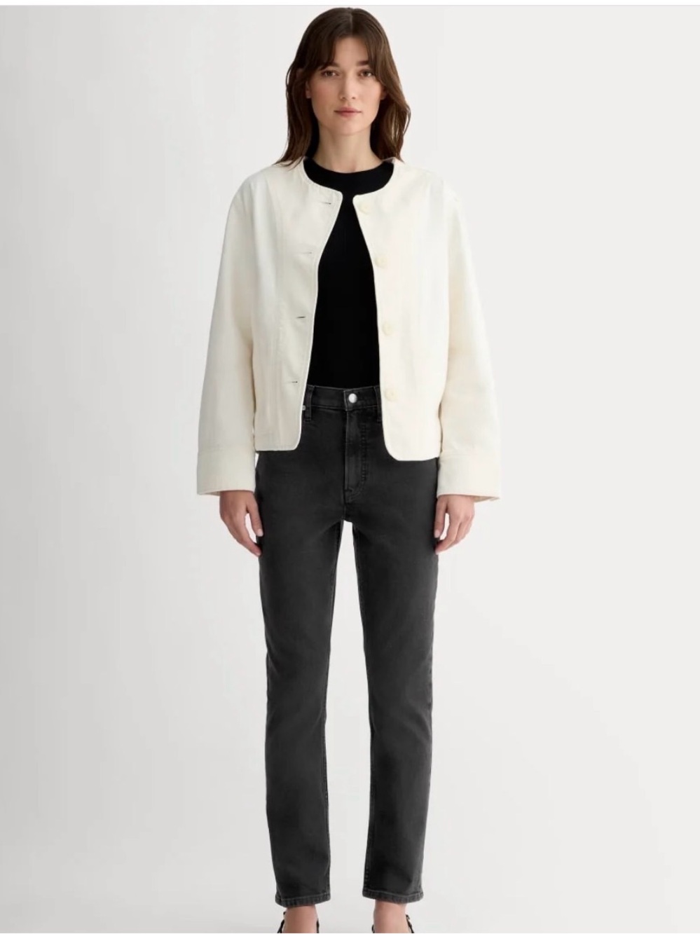 Everlane The Original Cheeky Jean in washed black